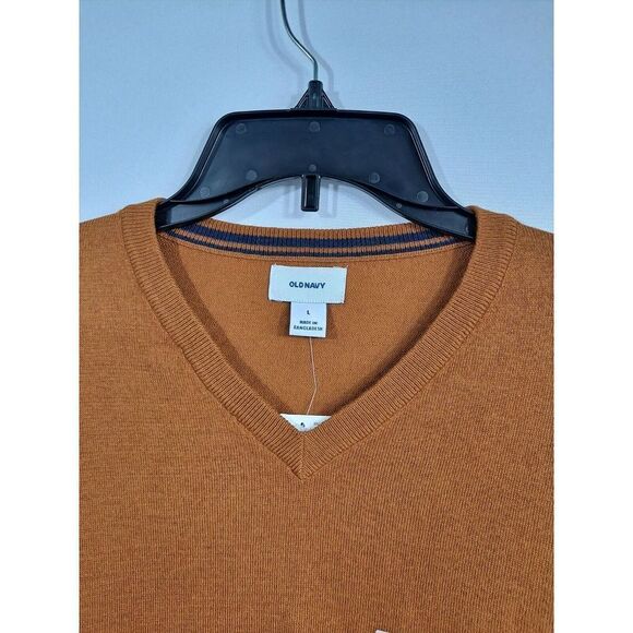 Mens V Neck Pullover Sweater NWT. Size Large, Long Sleeves. - Picture 5 of 8